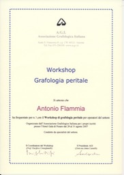 Attestato Workshop Grafologia Peritale Pesaro 2007