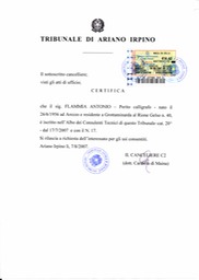 certificato iscrizione tribunale in bollo