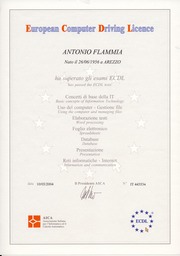 Diploma ECDL Antonio Flammia